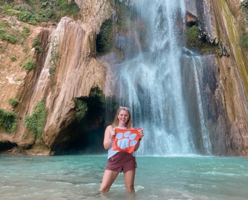 Marissa Brock \u201919, a medical student, is in Oaxaca, Mexico, for a global heath project through the Medical University of South Carolina. \u201cThese are the Santiago Apoala Falls in the Mixteca region of Oaxaca,\u201d she said.